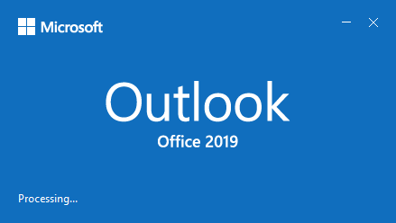 Outlook 2019 Splash Screen